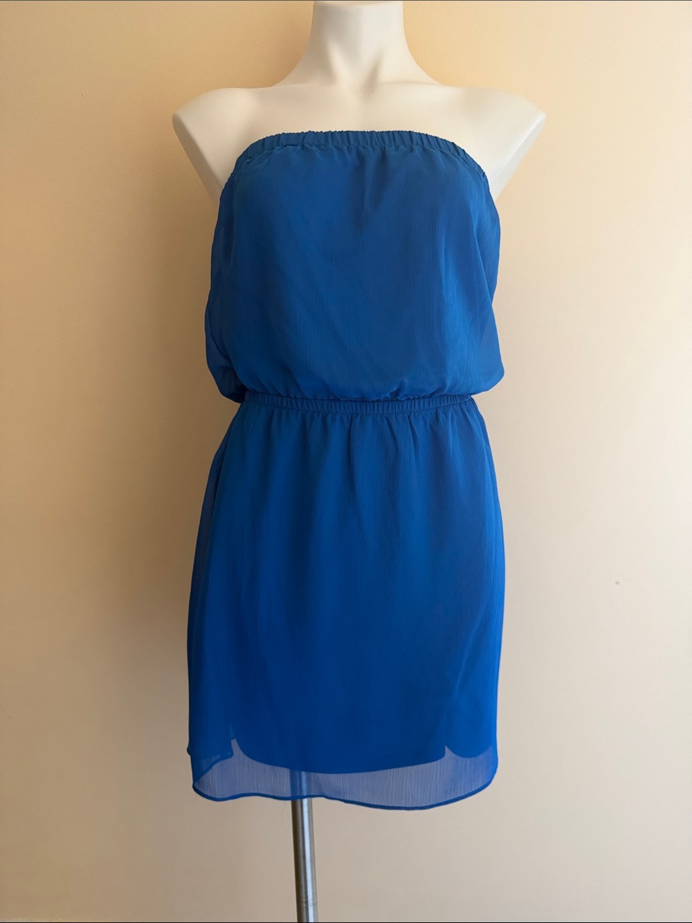 Express Strapless Royal Blue Dress
